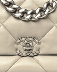 Lambskin Quilted Large CHNL 19 Flap Grey