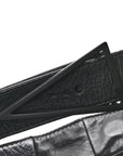 Paper Calfskin Intrecciato Stretch Cassette Black
