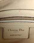 Grained Calfskin Saddle Bag White