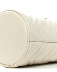 Calfskin Matelasse Mini GG Marmont 2.0 Bucket Bag White