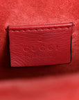 GG Supreme Monogram Suede Mini Dionysus Shoulder Bag Beige Ebony Vulcanic Red