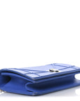 Smooth Calfskin Medium D1ORama Flap Bag Blue
