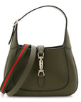 Sea Calfskin Web Medium Jackie 1961 Hobo Dark Green