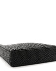 Raffia Calfskin Standard A4 Tote Bag Black