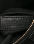 Raffia Linen Calfskin Rive Gauche Tote Naturale Black