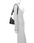 Patent Naplak Re-Edition 2005 Shoulder Bag With Charm Black