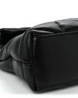 Lambskin Quilted Small Loulou Puffer Monogram Chain Satchel Black