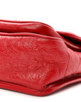 Crinkled Calfskin Matelasse Monogram Baby Niki Chain Satchel Rouge Eros