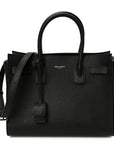 Grained Calfskin Small Sac De Jour Black