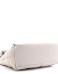 Lambskin Quilted Medium Loulou Puffer Monogram Chain Satchel Granite