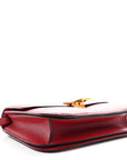 Box Calfskin Medium Classic Box Flap Bag Red