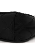 Nylon Tessuto Impuntu Quilted Crossbody Bag Black
