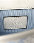 Sponge Boucle Matelasse Mini GG Marmont Shoulder Bag White Light Blue Grey