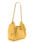 Suede Quilted Mini CHNL 25 Handbag Yellow