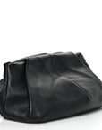 Lambskin Rose Clutch Black