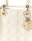 Lambskin Cannage Small My ABCD1OR Lady D1OR White