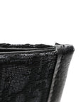 Oblique Grained Calfskin East West Tote Black