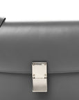 Box Calfskin Medium Classic Box Flap Bag Zinc
