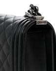 Caviar Quilted Medium Boy Flap Black