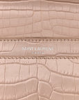 Calfskin Crocodile Embossed Medium Monogram Sunset Rose Antic