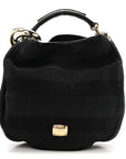 Raffia Large Sky Hobo Black