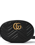 Calfskin Matelasse GG Marmont Belt Bag Black