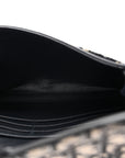 Oblique Saddle Chain Long Wallet Blue