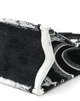 Canvas Embroidered Medium Paris Book Tote Black White