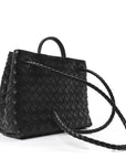 Nappa Intrecciato Small Andiamo Shoulder Bag Black