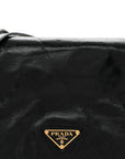 Soft Lux Calfskin Triangle Mini Shoulder Bag Black