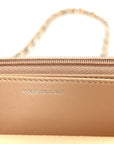 Caviar Quilted Wallet on Chain WOC Beige