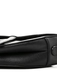 Grained Calfskin Saddle Bag Black