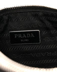 Re-Nylon Saffiano Re-Edition 2000 Double Zip Crossbody Bag Black