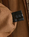 GG Supreme Monogram Large Linea A Hobo Light Brown