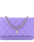 Caviar Quilted Wallet On Chain WOC Purple