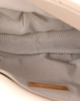 Lambskin Mixed Fibers Quilted Medium CHNL 19 Flap Beige