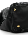 Saffiano Tessuto Nylon Shopping Tote Black