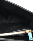 Calfskin Y Quilted Monogram Small Loulou Chain Satchel Black