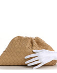 Nappa Maxi Intrecciato The Pouch Oversized Clutch Almond