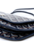 Goyardine Plumet Wallet Clutch Navy