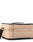 Caviar Quilted Small CC Filigree Vanity Case Beige Black