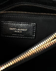 Calfskin Y Quilted Monogram Medium Loulou Chain Satchel Black