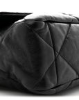 Goatskin Quilted Large CHNL 19 Flap Black
