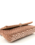 Velvet Matelasse Crystal Chain Shoulder Bag Cammeo