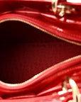 Patent Cannage Stitched Medium Lady D1OR Red