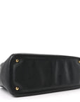 Calfskin Cerf Executive Shopper Tote Black