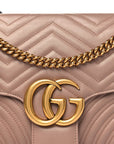 Calfskin Matelasse Medium GG Marmont Shoulder Bag Porcelain Rose