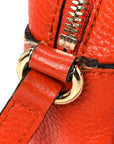 Pebbled Calfskin Small Soho Disco Bag Sun Orange