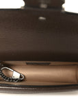 Monogram Jumbo GG Textured Dollar Calfskin Super Mini Dionysus Shoulder Bag Camel Ebony New Acero