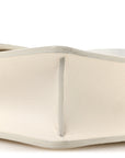 Ultra Matte Grained Calfskin 30 Montaigne Flap Bag White